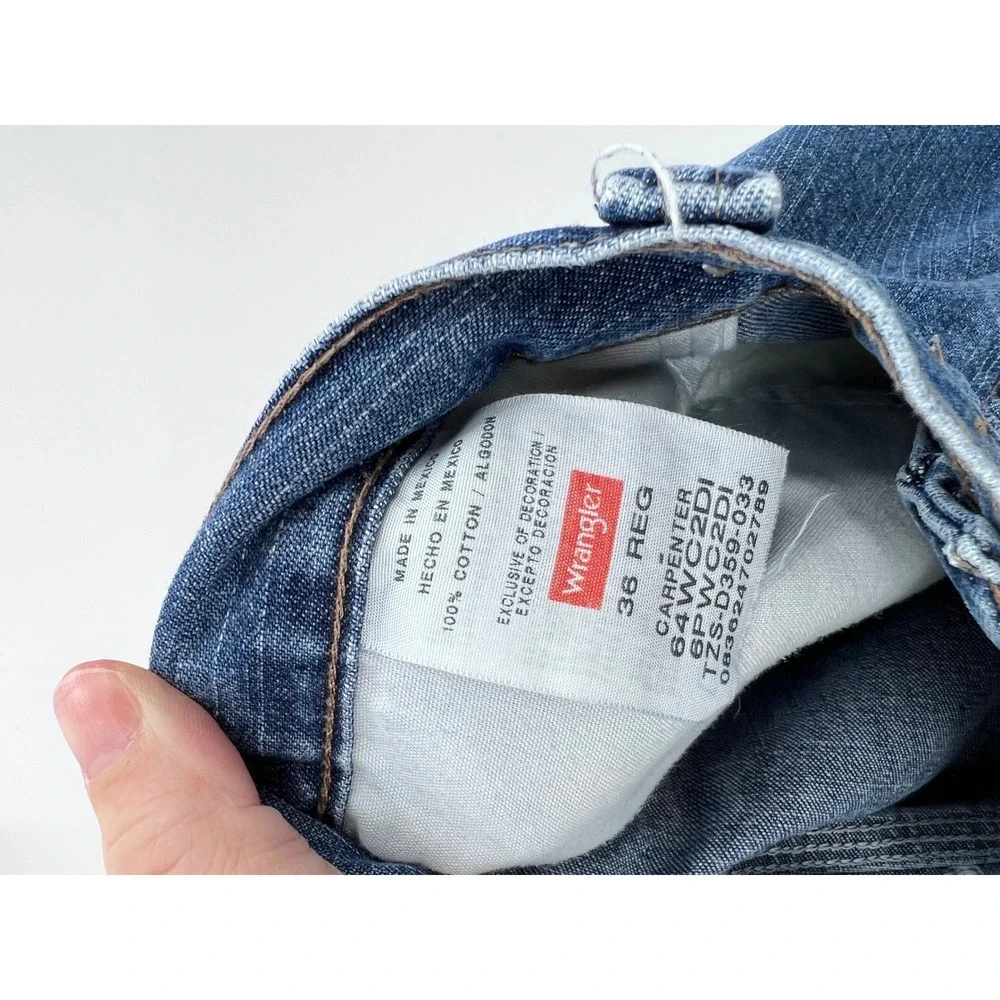 Wrangler‎ Y2K Vintage Carpenter Jorts Dad Shorts Denim 100% Cotton Size 36